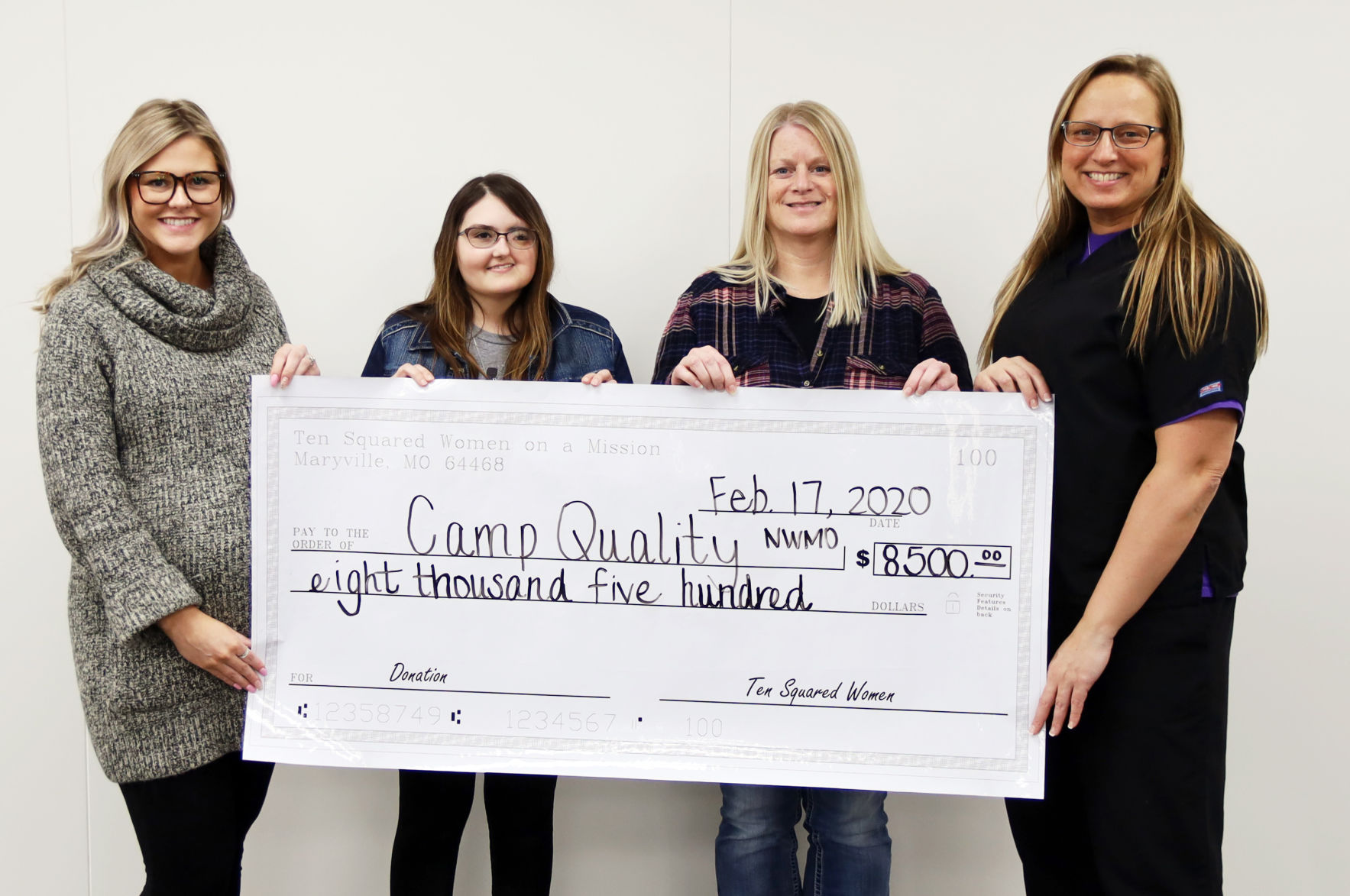 Camp Quality receives Ten Squared Women funds